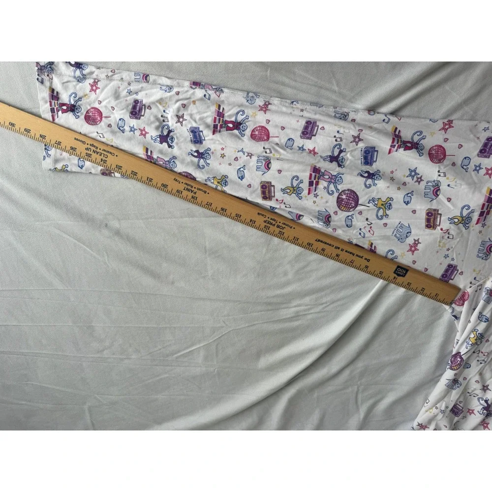 Roller Rabbit Boogie Monkeyland PJ Pima Cotton Pajama Set White Purple Small